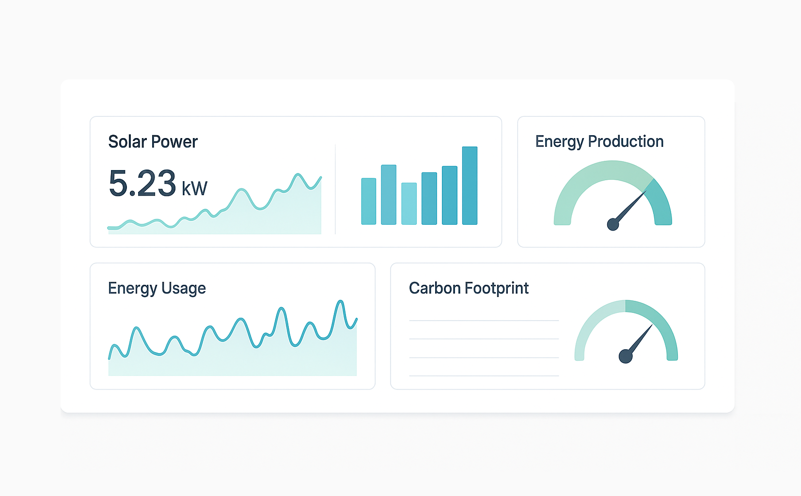 Energy monitoring dashboard for UK solar systems